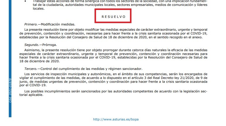Ejemplo de resolución