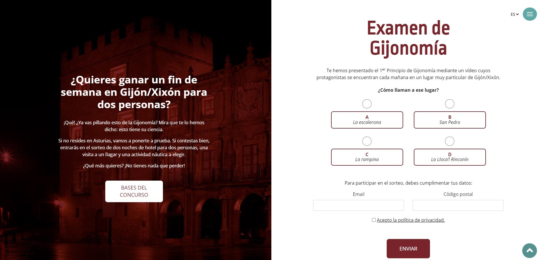 Imagen del examen de Gijonomía