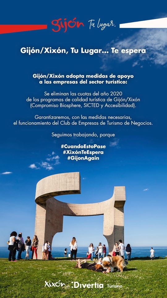 Comunicación de Gijón/Xixón Turismo de medidas de apoyo al sector